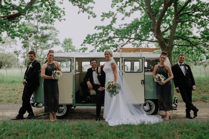 Rick Liston wedding party with kombi