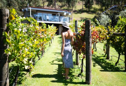 Araluen woman in vineyard