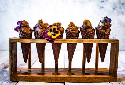 mousse cones from essential catering